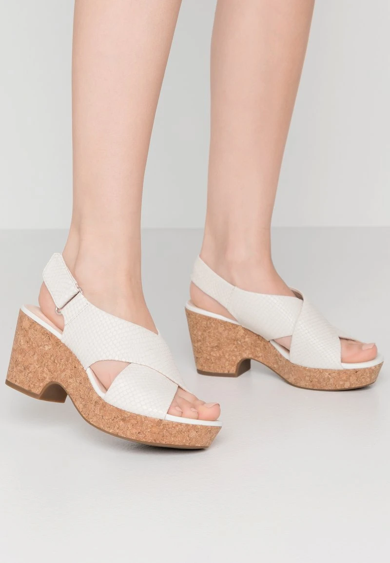 Clarks MARITSA LARA - Plateausandalette - White