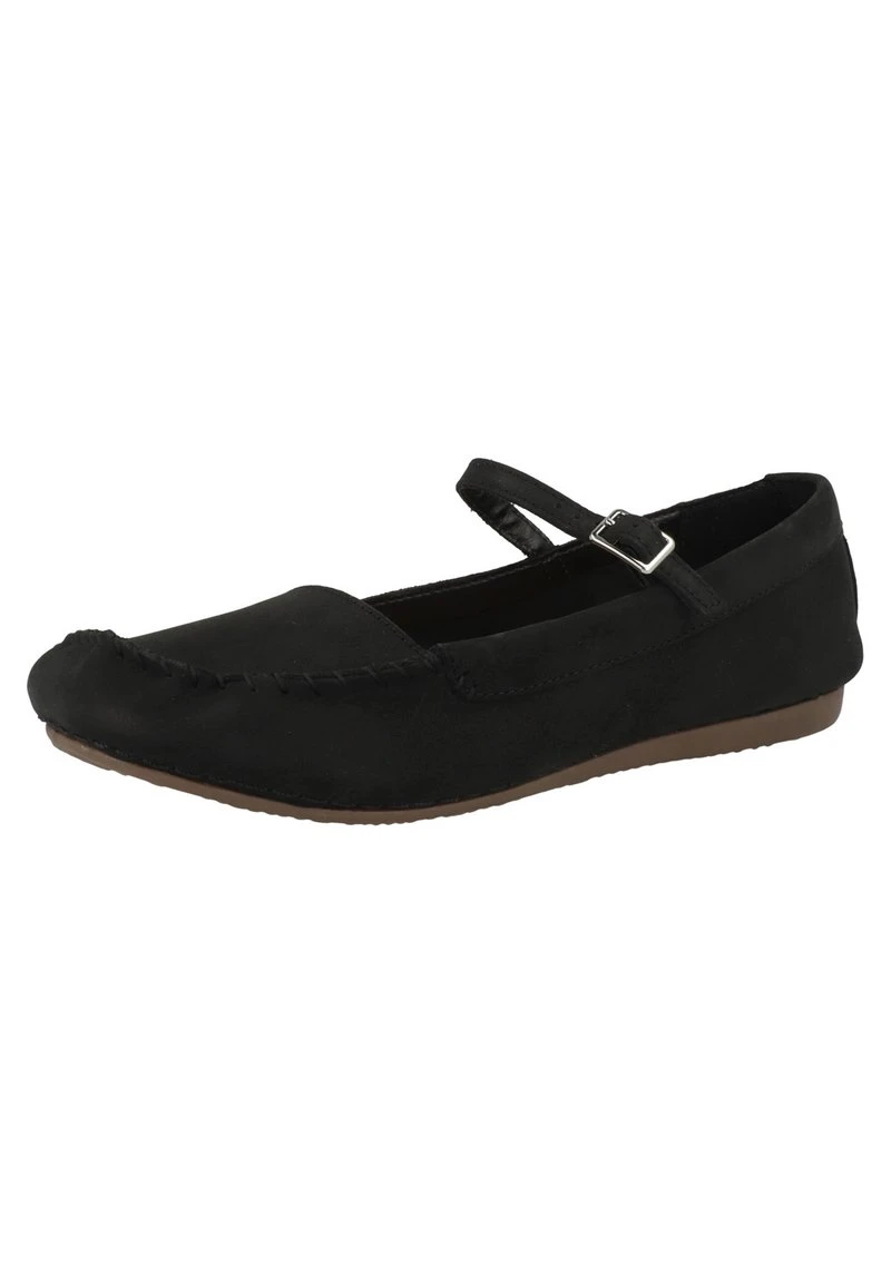 Clarks FRECKLE BAR DAMEN - Riemchenballerina - Black Nubuck - Image 2