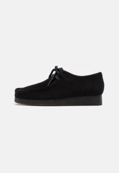 Clarks Originals WALLABEE - Sportlicher Schnürer - Black