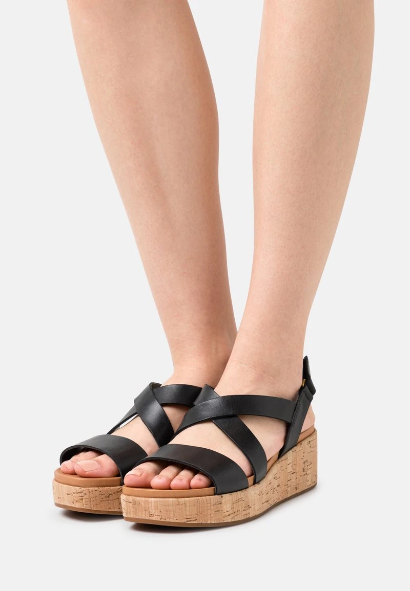 Clarks KIMMEI - Plateausandalette - Black