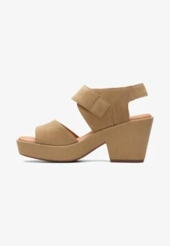 Clarks KIMMEIHI STRAP-D - Plateausandalette - Beige