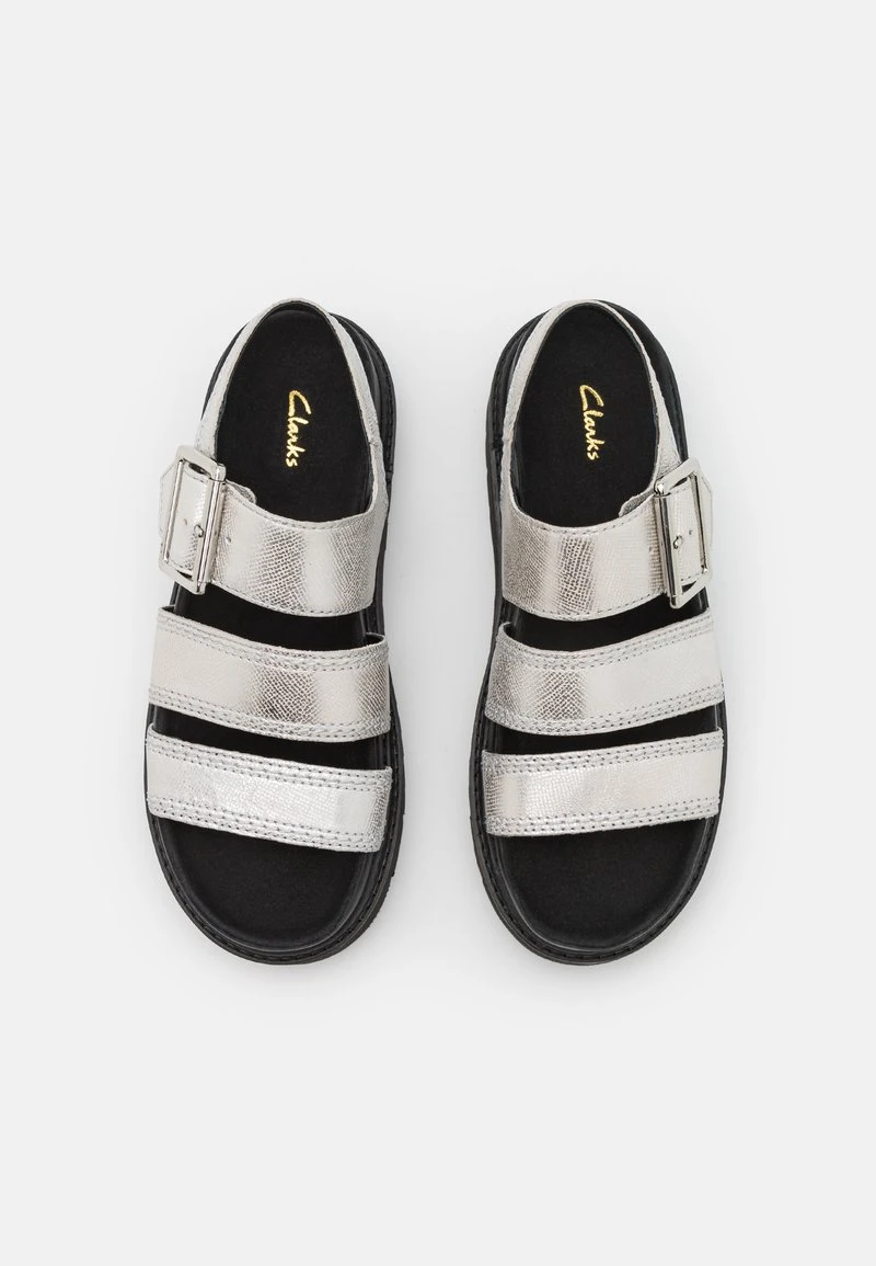 Clarks ORIANNA OVER - Plateausandalette - Silver Metallic - Image 6