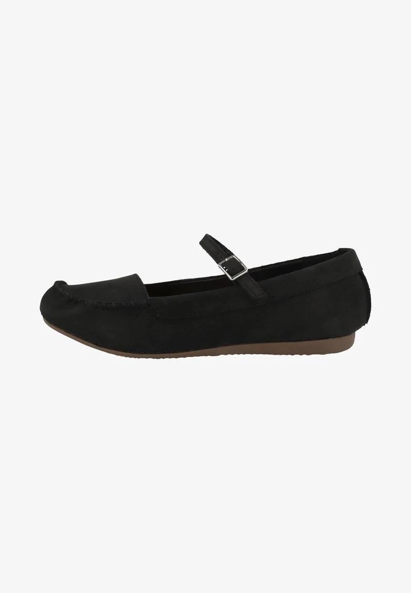 Clarks FRECKLE BAR DAMEN - Riemchenballerina - Black Nubuck