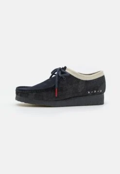 Clarks Originals WALLABEE - Sportlicher Schnürer - Denim Blue
