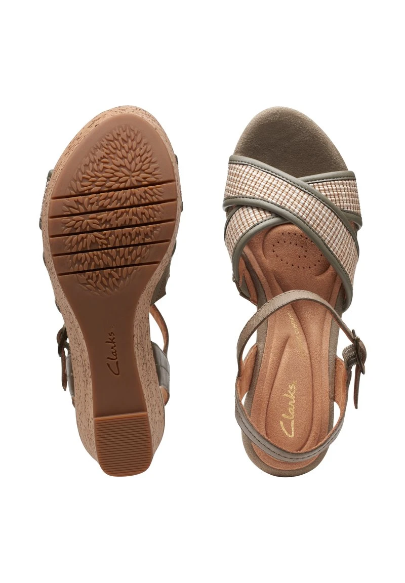 Clarks ELLERI PLUM - D - Plateausandalette - Green - Image 3