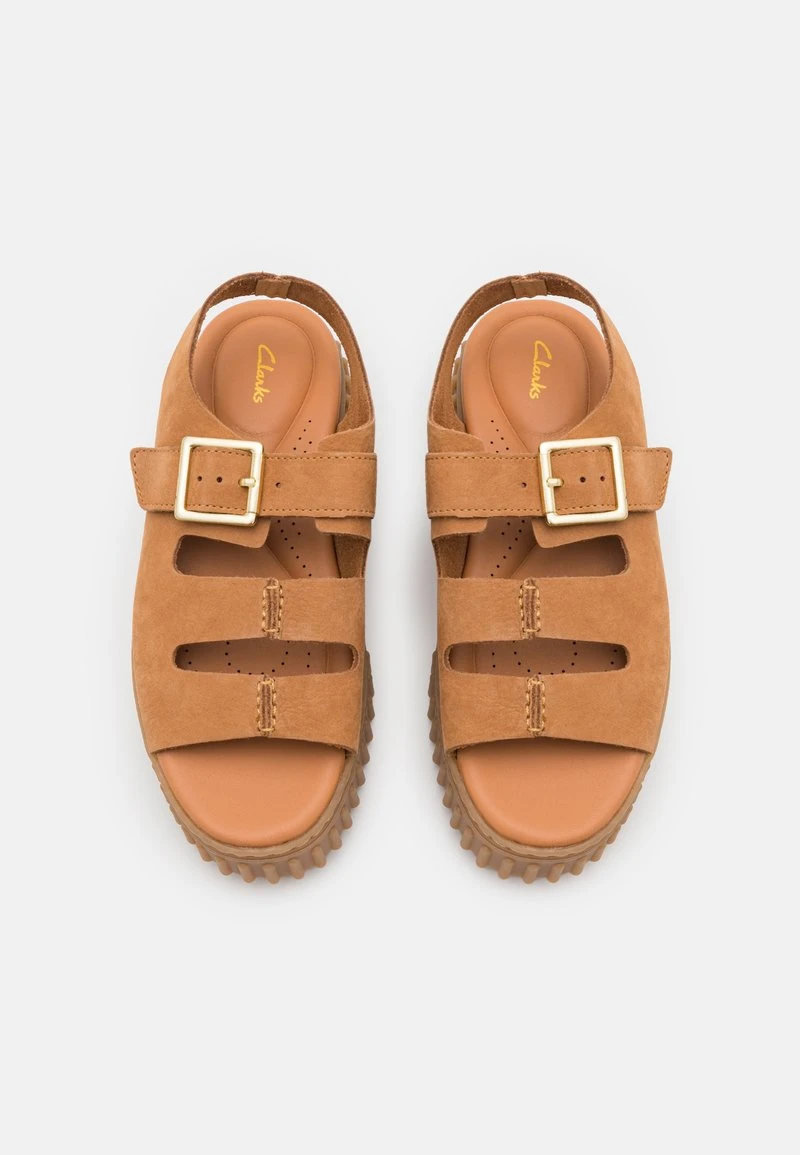 Clarks TORHILL SEAM - Plateausandalette - Light Tan - Image 6