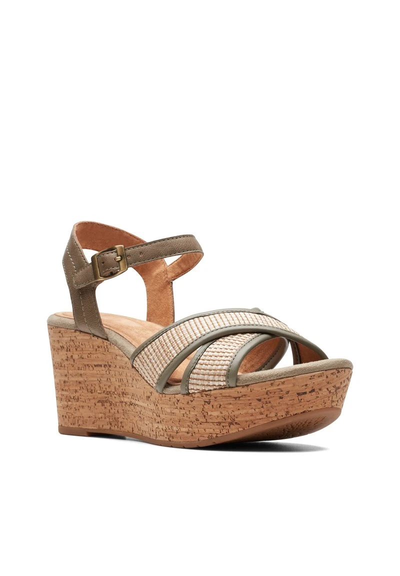 Clarks ELLERI PLUM - D - Plateausandalette - Green - Image 6