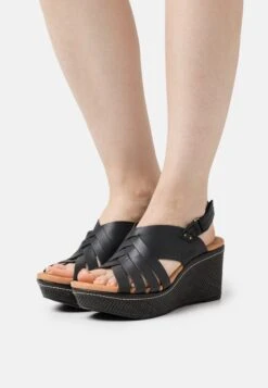 Clarks ELLERI GRACE - Plateausandalette - Black