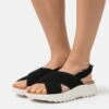 Clarks DASHLITE WISH - Plateausandalette - Black