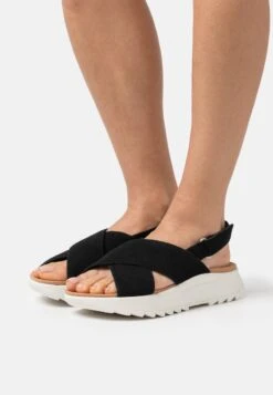 Clarks DASHLITE WISH - Plateausandalette - Black