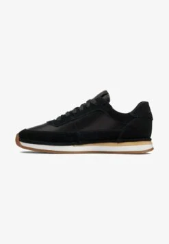 Clarks RUN LACE - Sneaker Low - Black Combi Suede