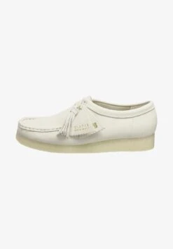 Clarks Originals Sportlicher Schnürer - White Suede