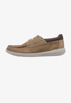 Clarks GORWIN MOC - Sportlicher Schnürer - Beige